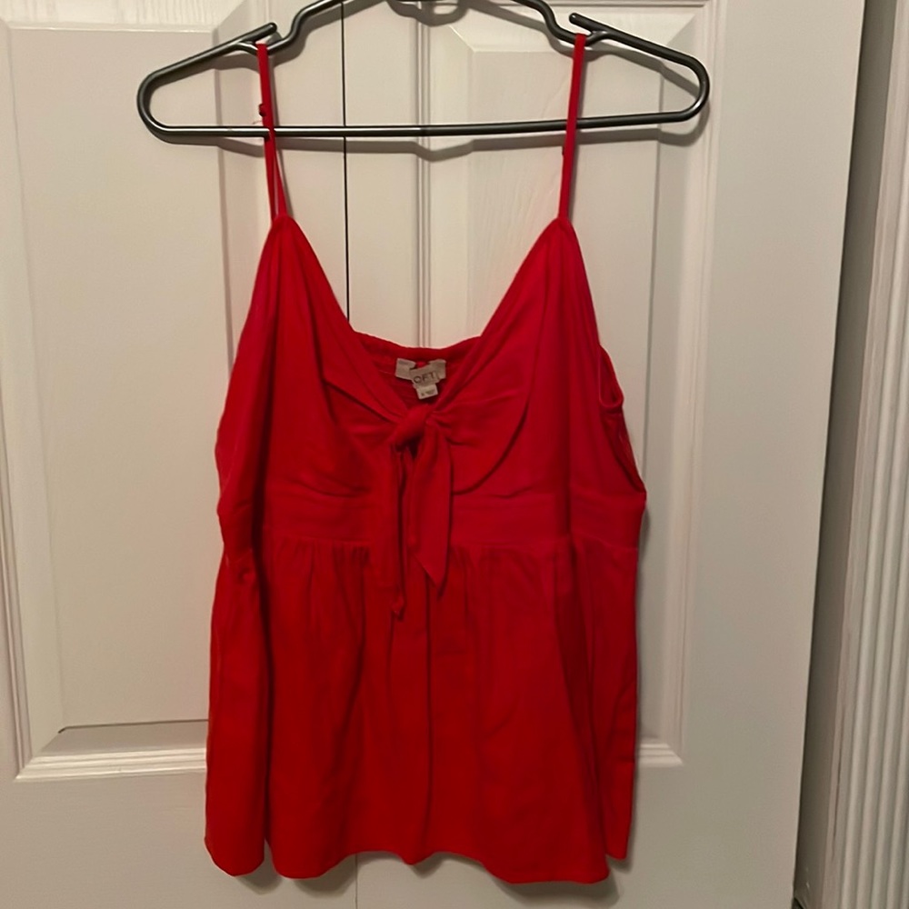 Red Tank Blouse Size Medium